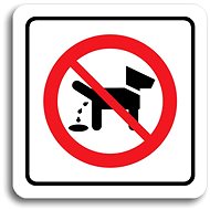 Accept "No walking" pictogram (80 × 80 mm) (white plate - colour print) - Sign