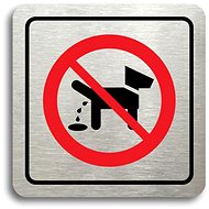 Accept Pictogram "No walking" (80 × 80 mm) (silver plate - colour print) - Sign