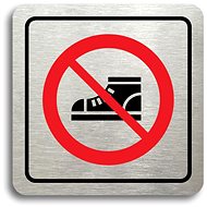 Accept "No footwear" pictogram (80 × 80 mm) (silver plate - colour print) - Sign