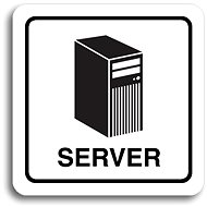 Accept Pictogram "server" (80 × 80 mm) (white plate - black print) - Sign