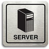 Accept Pictogram "server" (80 × 80 mm) (silver plate - black print) - Sign