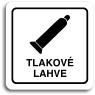 Accept "cylinder" pictogram (80 × 80 mm) (white plate - black print) - Sign