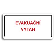 Accept Pictogram "EVACUATION EXIT" (160 × 80mm) (White Plate - Colour Print) - Sign