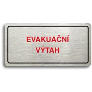 Accept Pictogram "EVACUATION EXIT" (160 × 80mm) (Silver Plate - Colour Print) - Sign