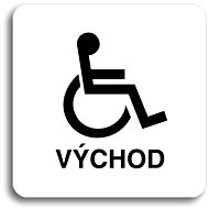 Accept Pictogram "exit for disabled persons" (80 × 80 mm) (white plate - black print without frame) - Sign