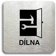 Accept Pictogram Workshop (80 × 80mm) (Silver Plate - Black Print without Frame) - Sign