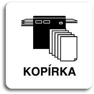 Accept Pictogram Copier (80 × 80mm) (White Plate - Black Print without Frame) - Sign