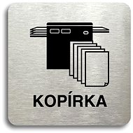 Accept Pictogram Copier (80 × 80mm) (Silver Plate - Black Print without Frame) - Sign