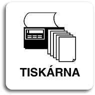 Accept Pictogram Printer (80 × 80mm) (White Plate - Black Print without Frame) - Sign