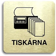 Accept Pictogram Printer (80 × 80mm) (Gold Plate - Black Print without Frame) - Sign