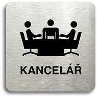 Accept Pictogram "office" (80 × 80 mm) (silver plate - black print without frame) - Sign