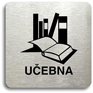 Accept Pictogram "classroom" (80 × 80 mm) (silver plate - black print without frame) - Sign