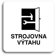 Accept Elevator machine room pictogram (80 × 80 mm) (white plate - black print without frame) - Sign