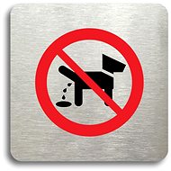Accept Pictogram Ban on Walking of Animals (80 × 80mm) (Silver Plate - Colour Print without Frame) - Sign