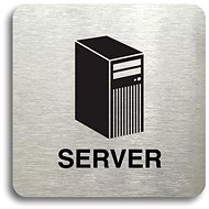 Accept Pictogram Server (80 × 80mm) (Silver Plate - Black Print without Frame) - Sign