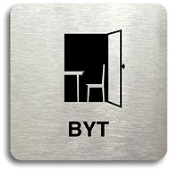 Accept Pictogram Flat (80 × 80mm) (Silver Plate - Black Print without Frame) - Sign