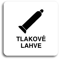 Accept Pictogram Cylinders (80 × 80mm) (White Plate - Black Print without Frame) - Sign