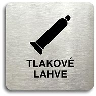 Accept Pictogram Cylinders (80 × 80mm) (Silver Plate - Black Print without Frame) - Sign