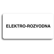 Accept Pictogram "ELECTRO-DISTRIBUTOR" (160 × 80mm) (White Plate - Black Print without Frame) - Sign