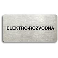 Accept Pictogram "ELECTRO-DISTRIBUTOR" (160 × 80mm) (Silver Plate - Black Print without Frame) - Sign