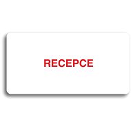 Accept Pictogram "RECEPTION" (160 × 80mm) (White Plate - Colour Print without Frame) - Sign