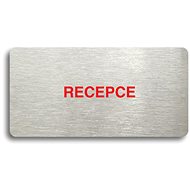 Accept Pictogram "RECEPTION" (160 × 80mm) (Silver Plate - Colour Print without Frame) - Sign