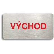 Accept Pictogram "EXIT" (160 × 80mm) (Silver Plate - Colour Print without Frame) - Sign