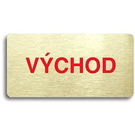 Accept Pictogram "EXIT" (160 × 80mm) (Gold Plate - Colour Print without Frame) - Sign