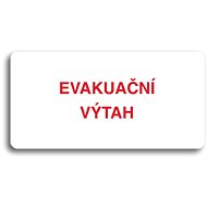 Accept Pictogram "EVACUATION EXIT" (160 × 80mm) (White Plate - Colour Print without Frame) - Sign