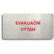 Accept Pictogram "EVACUATION EXIT" (160 × 80mm) (Silver Plate - Colour Print without Frame) - Sign