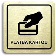 Accept Card payment pictogram (80 × 80 mm) (gold plate - black print) - Sign