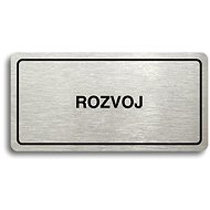 Accept Pictogram "DEVELOPMENT" (160 × 80mm) (Silver Plate - Black Print) - Sign
