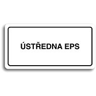 Accept Pictogram "EPS CONTROL PANEL" (160 × 80mm) (White Plate - Black Print) - Sign