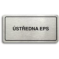Accept Pictogram "EPS CONTROL PANEL" (160 × 80mm) (Silver Plate - Black Print) - Sign