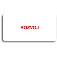 Accept Pictogram "DEVELOPMENT" (160 × 80mm) (White Plate - Colour Print without Frame) - Sign