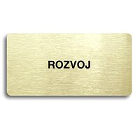 Accept Pictogram "DEVELOPMENT" (160 × 80mm) (Gold Plate - Black Print without Frame) - Sign