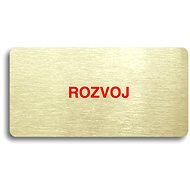 Accept Pictogram "DEVELOPMENT" (160 × 80mm) (Gold Plate - Colour Print without Frame) - Sign