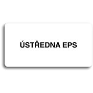 Accept Pictogram "EPS CONTROL PANEL" (160 × 80mm) (White Plate - Black Print without Frame) - Sign