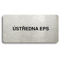Accept Pictogram "EPS CONTROL PANEL" (160 × 80mm) (Silver Plate - Black Print without Frame) - Sign
