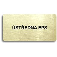 Accept Pictogram "EPS CONTROL PANEL" (160 × 80mm) (Gold Plate - Black Print without Frame) - Sign