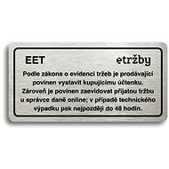 Accept Pictogram EET - Normal Mode (160 × 80mm) (Silver Plate - Black Print) - Sign