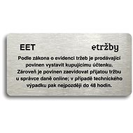 Accept Pictogram EET - Normal Mode  (160 × 80mm) (Silver Plate - Black Print without Frame) - Sign