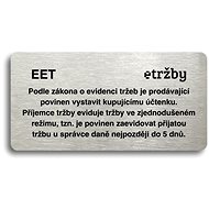 Accept Pictogram EET - Simplified Mode (160 × 80mm) (Silver Plate - Black Print without Frame) - Sign