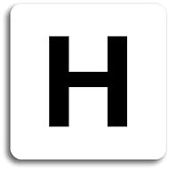 Accept Pictogram "Hydrant" (80 × 80mm) (White Plate - Black Print without Frame) - Sign
