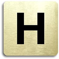 Accept Pictogram "Hydrant" (80 × 80mm) (Gold Plate - Black Print without Frame) - Sign