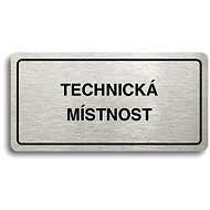 Accept Pictogram TECHNICAL ROOM (160 × 80mm) (Silver Plate - Black Print) - Sign