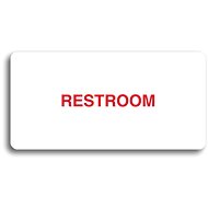 Accept Pictogram "RESTROOM II" (160 × 80mm) (White Plate - Colour Print without Frame) - Sign