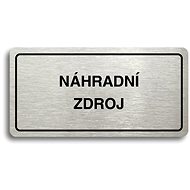 Accept Pictogram "ALTERNATIVE SOURCE" (160 × 80mm) (Silver Plate - Black Print) - Sign