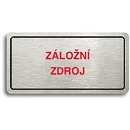 Accept Pictogram BACKUP SOURCE (160 × 80mm) (Silver Plate - Colour Print) - Sign