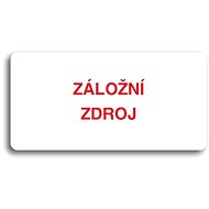 Accept Pictogram BACKUP SOURCE (160 × 80mm) (White Plate - Colour Print without Frame) - Sign
